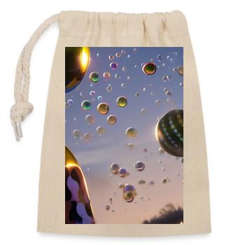 Colorful soap bubble - Closable cotton gift bag (14x20cm) - nature - Front