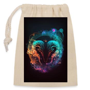 Neon Aries - Closable cotton gift bag (14x20cm) - nature - Front