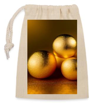 Gold Stücke - Verschließbarer Geschenkbeutel aus Baumwolle (14x20cm) - Natur - Vorne