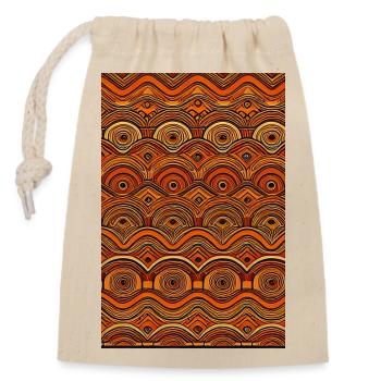 Motif vintage - Sac cadeau en coton avec cordon (14 x 20 cm) - nature - Devant