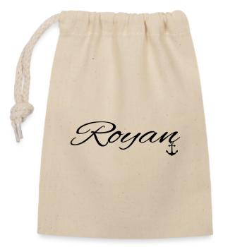 Royan - Sac cadeau en coton avec cordon (14 x 20 cm) - nature - Devant