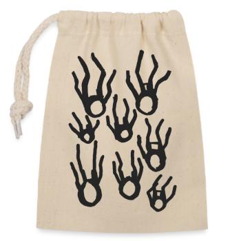 Chute libre v2 00 - Sac cadeau en coton avec cordon (14 x 20 cm) - nature - Devant