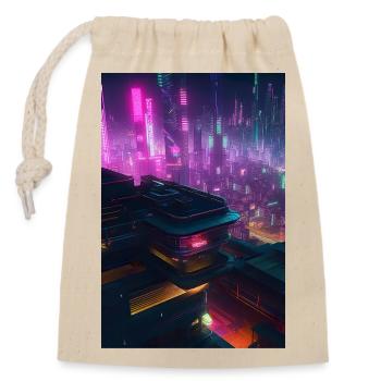 Cityscape 2.0: Die Zukunft der urbanen Welt. - Verschließbarer Geschenkbeutel aus Baumwolle (14x20cm) - Natur - Vorne