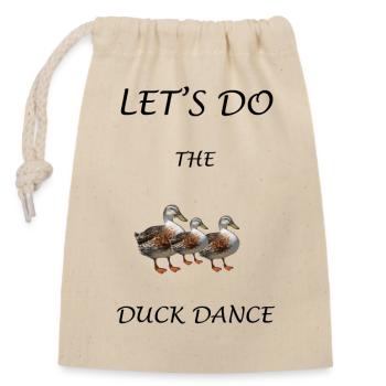 Danse du canard - Sac cadeau en coton avec cordon (14 x 20 cm) - nature - Devant