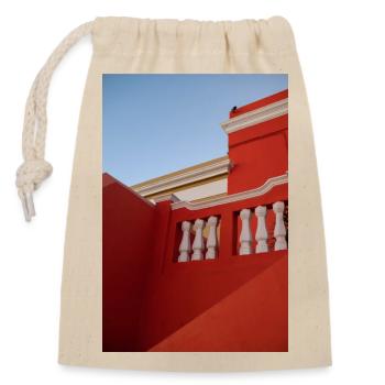 RED House - Verschließbarer Geschenkbeutel aus Baumwolle (14x20cm) - Natur - Vorne