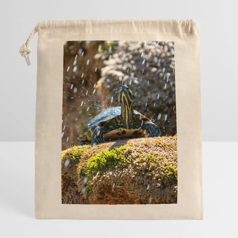 Gelbbauch-Slider Trachemys scripta scripta Verschließbarer Geschenkbeutel aus Baumwolle (14x20cm)
