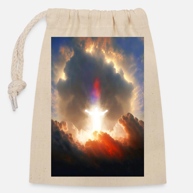 GOD 01 - Closable cotton gift bag (14x20cm) - nature