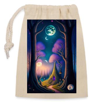 Magisches Paradis - Verschließbarer Geschenkbeutel aus Baumwolle (14x20cm) - Natur - Vorne