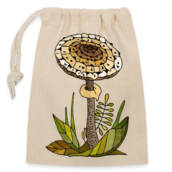 Fungi - Closable cotton gift bag (14x20cm) - nature - Front