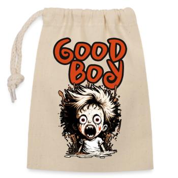 Good Boy - Sac cadeau en coton avec cordon (14 x 20 cm) - nature - Devant