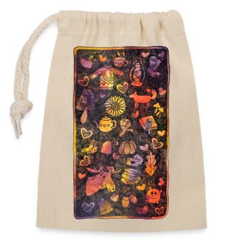 Hygge automne amour automne temps hyggelig cozzy orignal - Sac cadeau en coton avec cordon (14 x 20 cm) - nature - Devant
