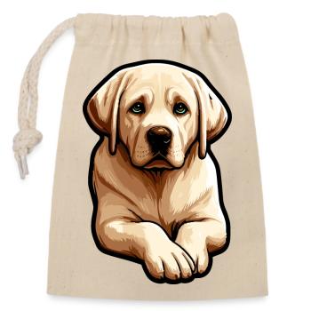 Labrador Retriever - Closable cotton gift bag (14x20cm) - nature - Front