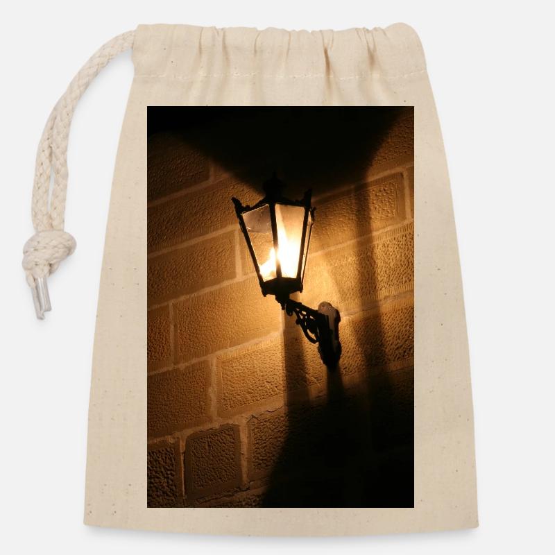 WALL LANTERN - Closable cotton gift bag (14x20cm) - nature