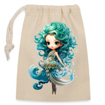 Dollie Water - Closable cotton gift bag (14x20cm) - nature - Front