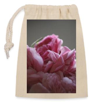 Heaps of pink roses - Closable cotton gift bag (14x20cm) - nature - Front