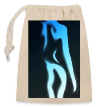 Corps de femme nu en bleu - Sac cadeau en coton avec cordon (14 x 20 cm) - nature - Devant