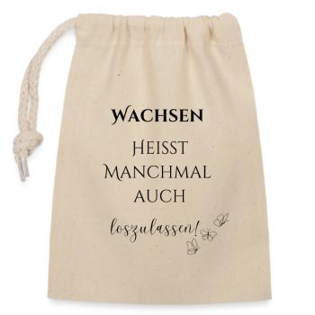 Geschenk zur Aufmunterung nach Trennung - Verschließbarer Geschenkbeutel aus Baumwolle (14x20cm) - Natur - Vorne