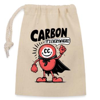 Comic Carbon - It's Everywhere! - Closable cotton gift bag (14x20cm) - nature - Front