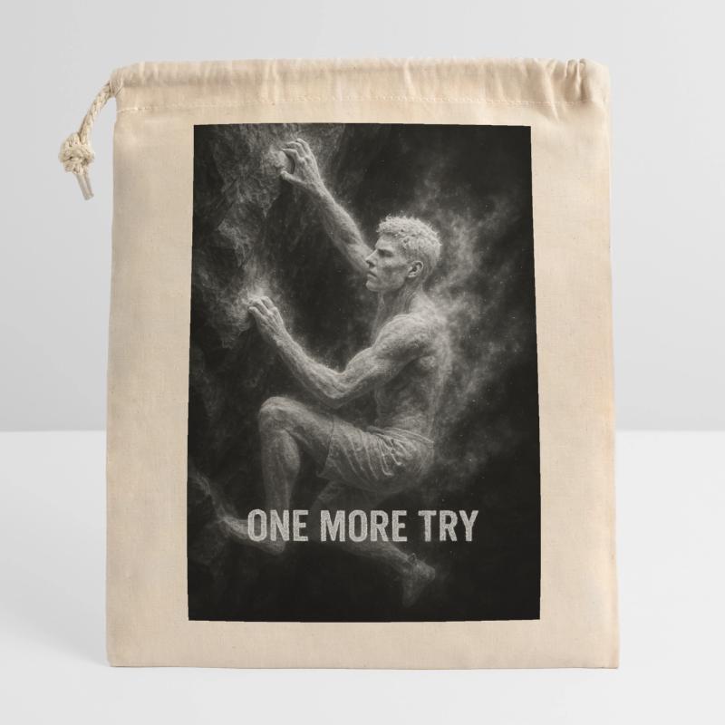 Encore un essai. Sac cadeau en coton avec cordon (14 x 20 cm)