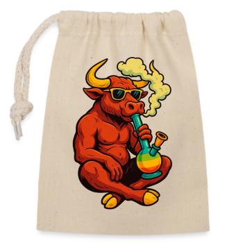 Toro Loco - Closable cotton gift bag (14x20cm) - nature - Front