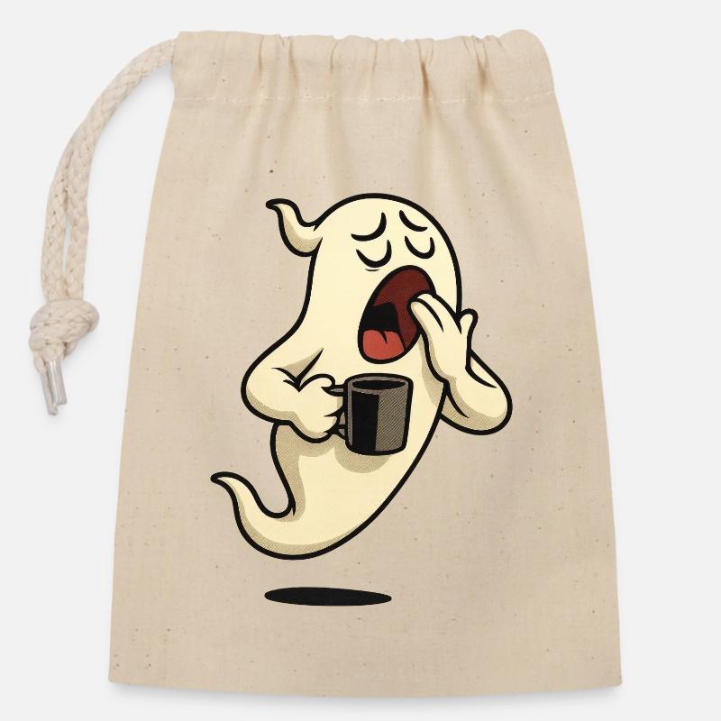 Tired mind. - Closable cotton gift bag (14x20cm) - nature