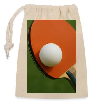 Sport - Tennis de table - Sac cadeau en coton avec cordon (14 x 20 cm) - nature - Devant