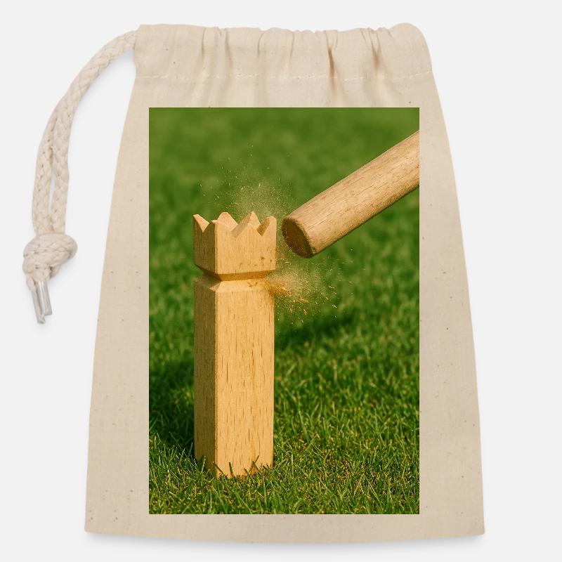 Sport - Kubb - Closable cotton gift bag (14x20cm) - nature
