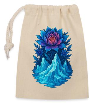 Floraison glaciaire - Sac cadeau en coton avec cordon (14 x 20 cm) - nature - Devant