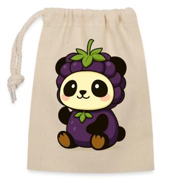 Blackberry Bears Fruity, Sweetness to Cuddle - Closable cotton gift bag (14x20cm) - nature - Front