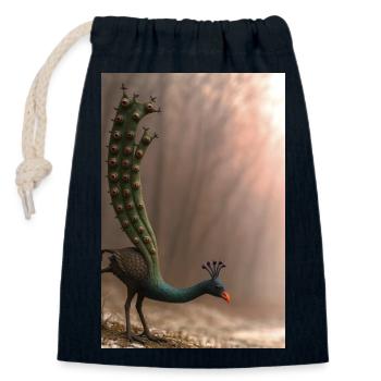Conception de créatures fantastiques avec un animal fantastique - Sac cadeau en coton avec cordon (14 x 20 cm) - bleu marine - Devant