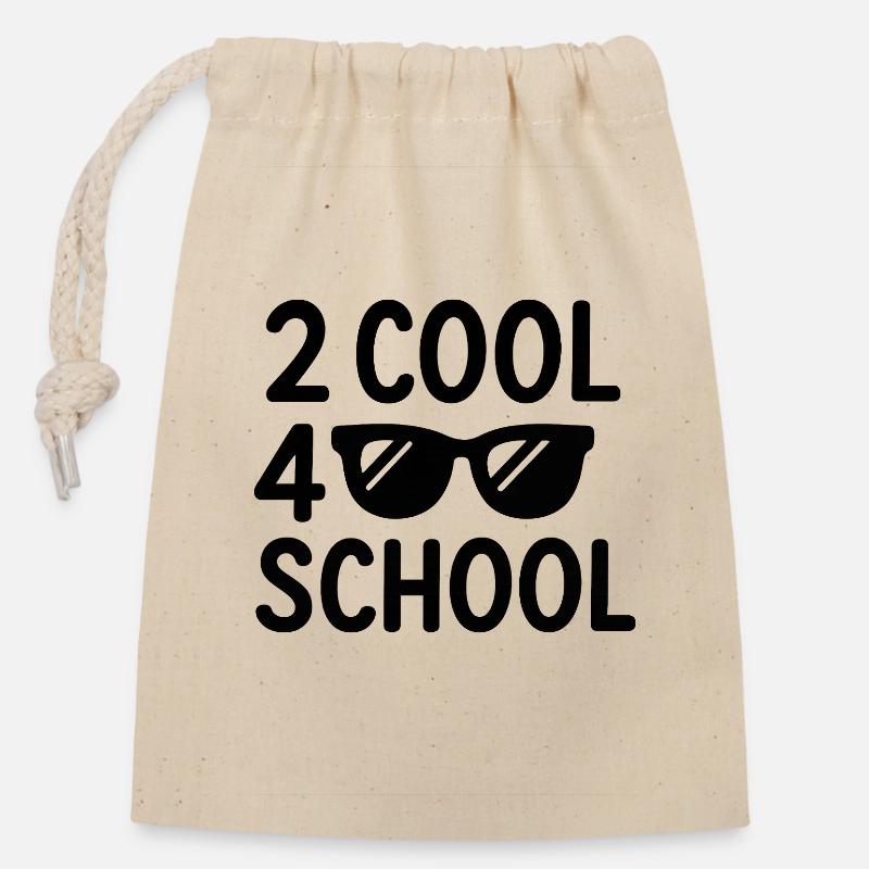 2 cool pour l'école - Sac cadeau en coton avec cordon (14 x 20 cm) - nature