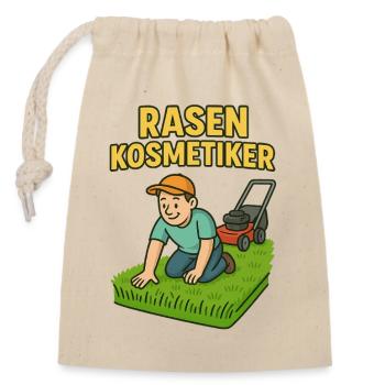 Pelouse esthéticienne humour design - Sac cadeau en coton avec cordon (14 x 20 cm) - nature - Devant