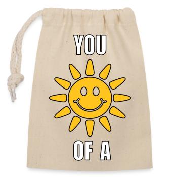 antisocial sun - Closable cotton gift bag (14x20cm) - nature - Front