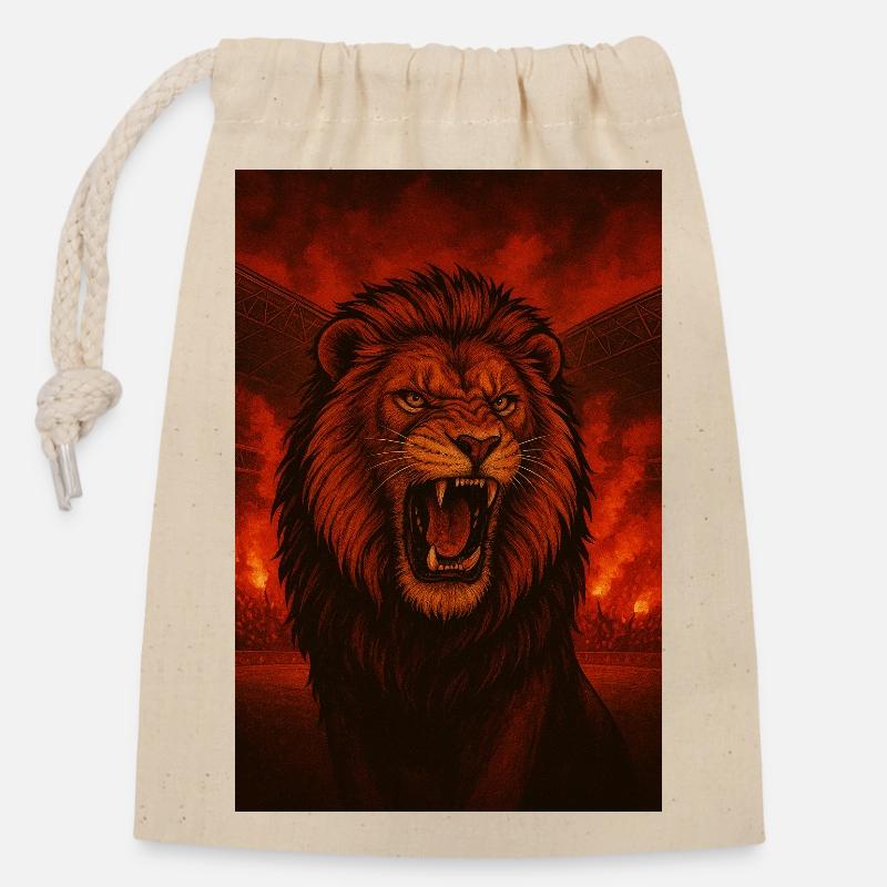 Aslan - Verschließbarer Geschenkbeutel aus Baumwolle (14x20cm) - Natur