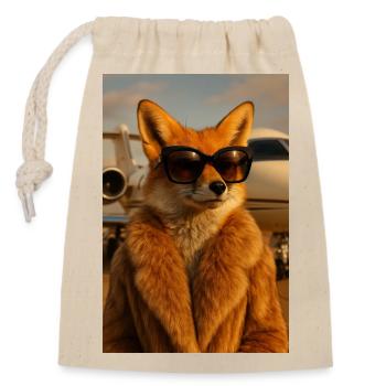 Fly me to the moon - Sac cadeau en coton avec cordon (14 x 20 cm) - nature - Devant