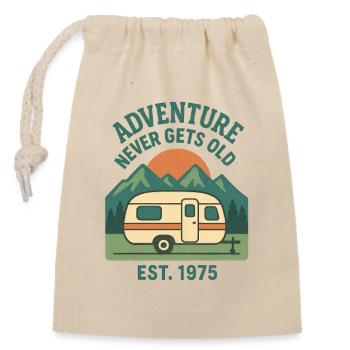 adventure - Closable cotton gift bag (14x20cm) - nature - Front
