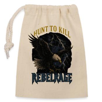 Wild Eagle Rebel Rage Design - Closable cotton gift bag (14x20cm) - nature - Front