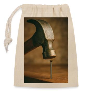 Profession - Carpenter - Closable cotton gift bag (14x20cm) - nature - Front