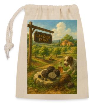 Truffle Farm Rustic Countryside - Closable cotton gift bag (14x20cm) - nature - Front