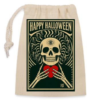 Crane_Mystique_et_Danse_Squelettique - Closable cotton gift bag (14x20cm) - nature - Front