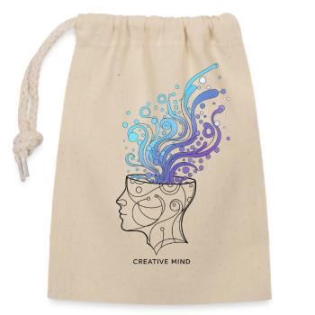 Mente Creativa – Ilustración Abstracta del Cerebro - Sac cadeau en coton avec cordon (14 x 20 cm) - nature - Devant