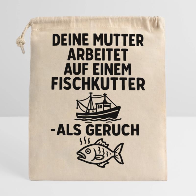 fischkutter deine mutter witze Verschließbarer Geschenkbeutel aus Baumwolle (14x20cm)