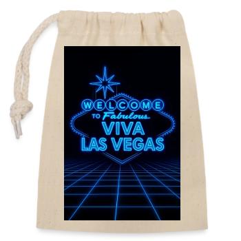 Viva Las Vegas Neon Welcome Signage - Closable cotton gift bag (14x20cm) - nature - Front