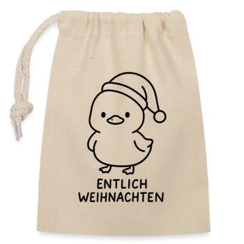 Noël Entlich - Sac cadeau en coton avec cordon (14 x 20 cm) - nature - Devant