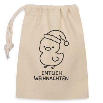 Noël Entlich - Sac cadeau en coton avec cordon (14 x 20 cm) - nature - Devant