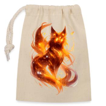 Renard de feu dans la rivière des étoiles - Sac cadeau en coton avec cordon (14 x 20 cm) - nature - Devant