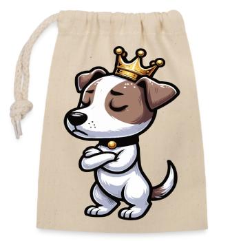 Jack Russel terrier Jack russel liebhaber Jackie - Verschließbarer Geschenkbeutel aus Baumwolle (14x20cm) - Natur - Vorne