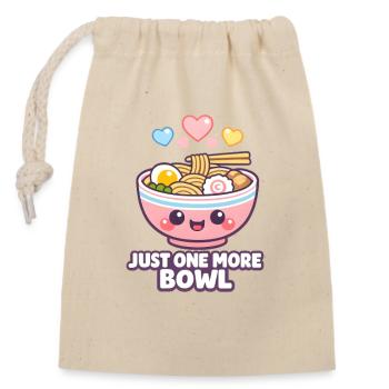 Ramen Kawaii Nouilles - Sac cadeau en coton avec cordon (14 x 20 cm) - nature - Devant
