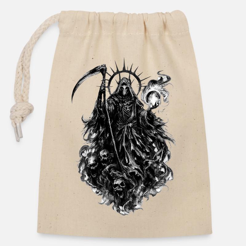 Shadow Death Messenger Gothic - Closable cotton gift bag (14x20cm) - nature