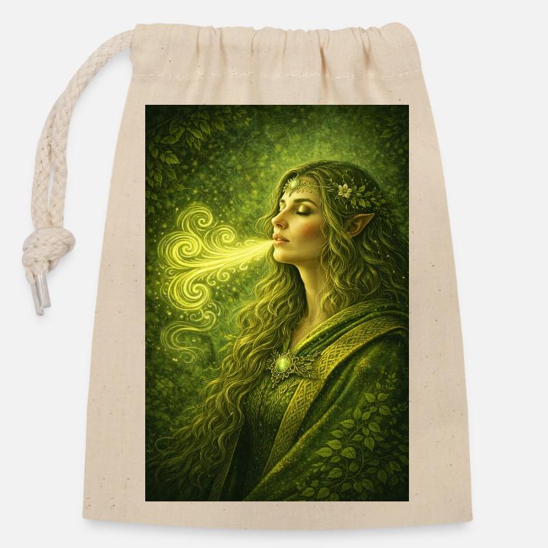 new edema - Closable cotton gift bag (14x20cm) - nature